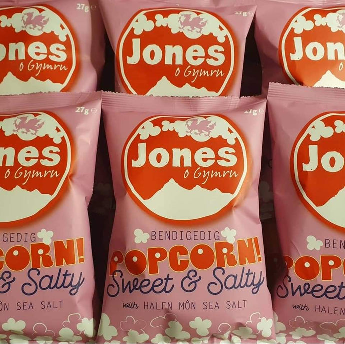 Box of Jones Popcorn Sweet & Salty 28x27g